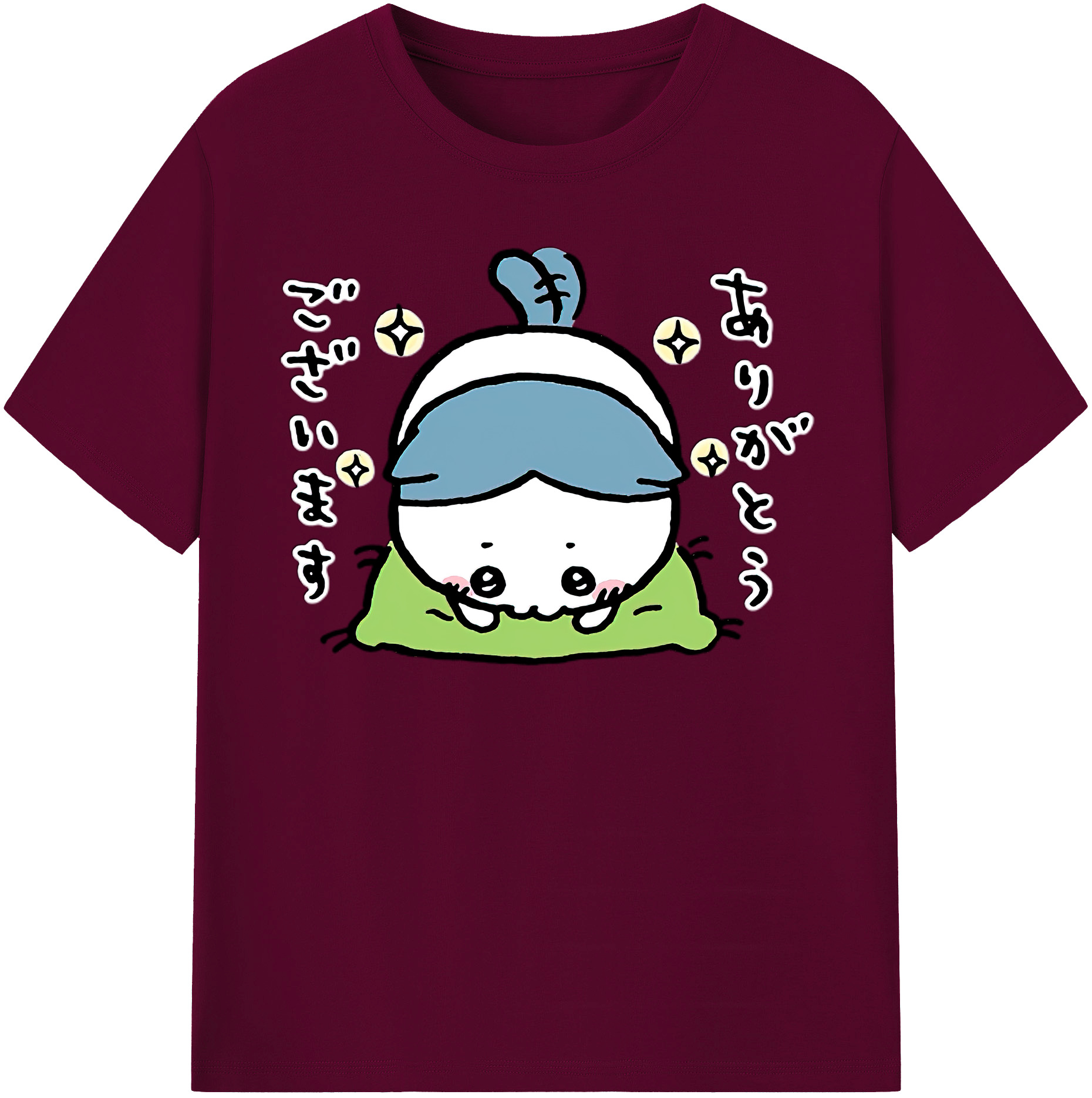 （画像用） ちいかわ ハチワレ Chii-kawa hachiware レディースカジュアルプリントTシャツ（綿100％）